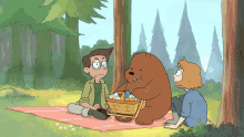 Picnic Grizzly Bear GIF - Picnic Grizzly Bear We Bare Bears GIFs