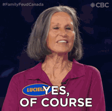 Yes Of Course Lucielle GIF - Yes Of Course Lucielle Family Feud Canada GIFs
