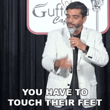 You Have To Touch Their Feet Jeeveshu Ahluwalia GIF - You Have To Touch Their Feet Jeeveshu Ahluwalia Unke Pair Chune Hai GIFs