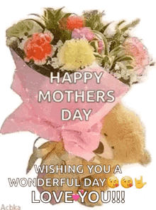 happy mother 's day wishing you a wonderful day love you !!!