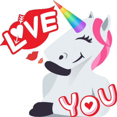 Love You Unicorn Life Sticker - Love You Unicorn Life Joypixels Stickers