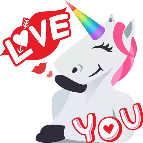 Love You Unicorn Life Sticker - Love You Unicorn Life Joypixels Stickers