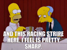 Racing Racingstripe GIF - Racing Racingstripe Simpsons GIFs