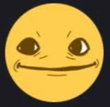 a yellow smiley face with a slight smile on it 's face .