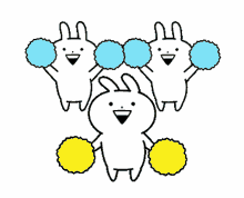 cheering bunny