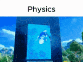 a picture of a person in the water with the word physics below it