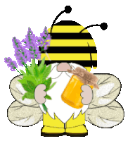 Animated Gnome Bumble Bee Sticker - Animated Gnome Bumble Bee Stickers