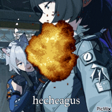 a picture of two anime characters with the word hecheagus on the bottom right