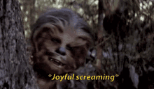 joyful chewbacca
