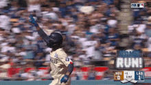 a baseball player with the number 30 on his jersey is running towards home plate