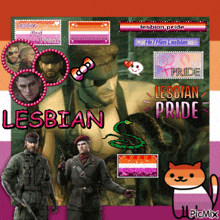 a poster that says ' lesbian pride ' on the top