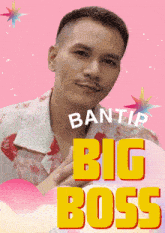 a poster with a man and the words big boss on it