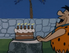 happy birthday wishes birthday flintstones cake party