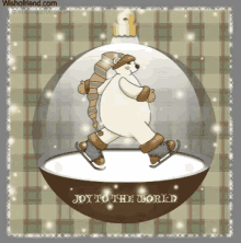 joy to the world snow globe