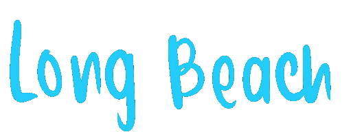 Long Beach Text Sticker - Long Beach Text Blue Stickers