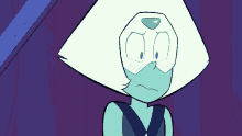 a cartoon character with a green head and a blue shirt is making a funny face .