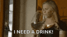 Weekend Is Here Drinking GIF - Weekend Is Here Drinking Big Wine Glass GIFs