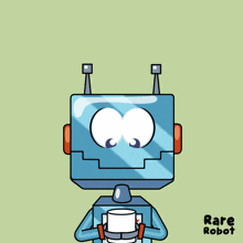 a cartoon drawing of a robot with the words " it 's friday " on top