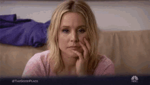 watching into it serious concentrate kristen bell