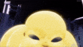 a close up of a cartoon character 's head and face