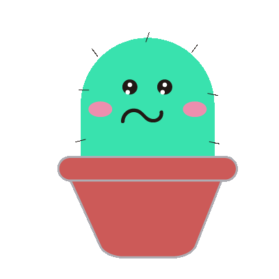 Cactus Cute Sticker - Cactus Cute Sulk Stickers