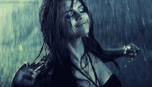 woman raining wet rain selena gomez