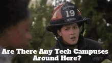 Station19 Andy Herrera GIF - Station19 Andy Herrera Are There Any Tech Campuses Around Here GIFs