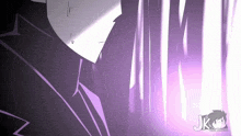 a purple background with a cartoon character and the word jk