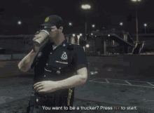 Police Officer Coffee GIF - Police Officer Coffee Trucker GIFs