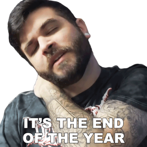 Its The End Of The Year Andrew Baena Sticker - Its The End Of The Year Andrew Baena Its The Years End Stickers