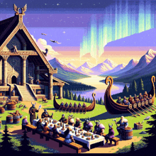 Vikings Feast On Valhalla With Odin GIF - Vikings Feast On Valhalla With Odin GIFs