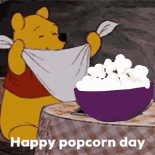 popcornday pooh bear popcorn gif