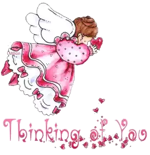 Love Thinking Of You Sticker - Love Thinking Of You Angel Stickers