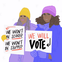 we wont be scared we wont be stopped we will vote voter suppression voter supression