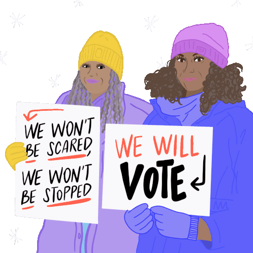 We Wont Be Scared We Wont Be Stopped Sticker - We Wont Be Scared We Wont Be Stopped We Will Vote Stickers
