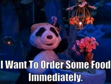 Magic Mountain Panda GIF - Magic Mountain Panda I Want To Order Some Food Immediately GIFs
