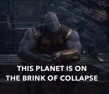 Thanos Marvel GIF - Thanos Marvel Collapse GIFs