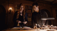 Clary Aligning The Book Mark GIF - Clary Aligning The Book Mark The Book Of The White GIFs