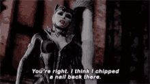 Catwoman Chipped A Nail GIF - Catwoman Chipped A Nail GIFs