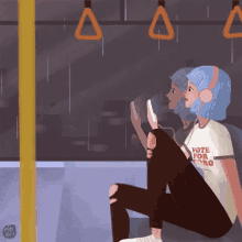 Espinaca Girl Metro Raining GIF