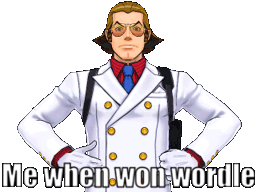 Wordle Ace Attorney Sticker - Wordle Ace Attorney Sunglasses Stickers