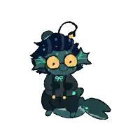 a drawing of a fish with glasses and a hat