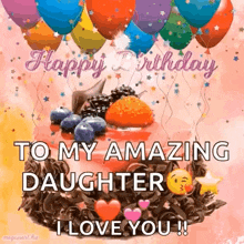 a happy birthday to my amazing daughter i love you .