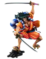a statue of a samurai holding a sword in his hand