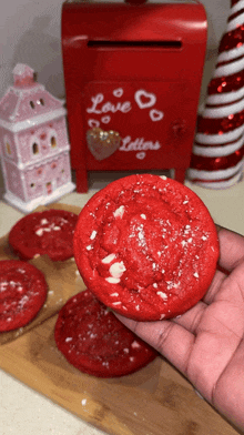 Red Velvet Cookies Cookies GIF - Red Velvet Cookies Cookies Dessert GIFs