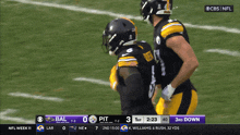 a cbs nfl broadcast of a football game between pittsburgh steelers and la rams