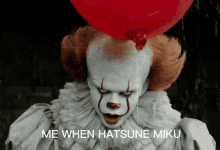 Hatsune Miku Pennywise GIF - Hatsune Miku Pennywise Vocaloid GIFs