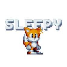 sonic fox tails sleepy tired