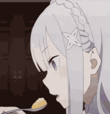 Emilia Re Zero GIF - Emilia Re Zero Eat GIFs