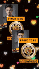 a proud to be limitless rhythm studio poster with a picture of a man
